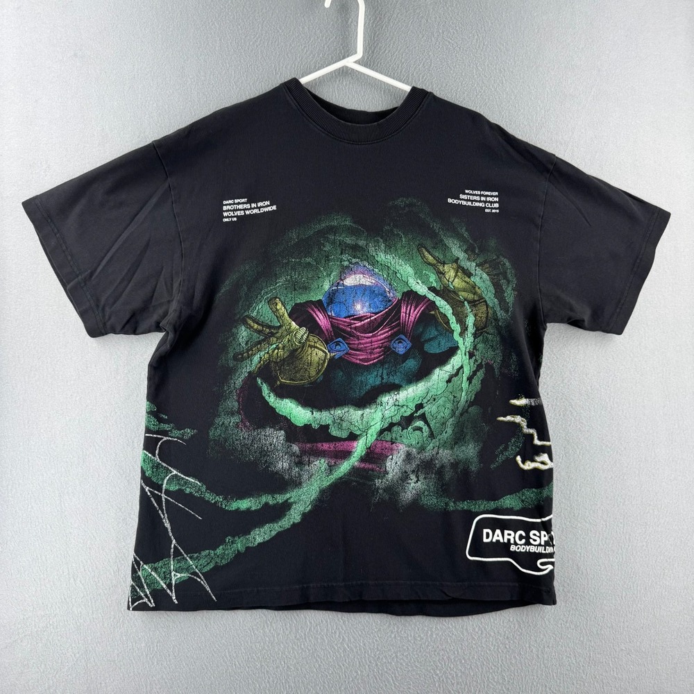 Darc Sport x Marvel Shirt Mens Large Oversized Mysterio Movie Wolves Double Side